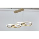 Ver imagem 2 de Pendente Moderno Aros Dourado 88cm Led 36w 3000k Bivolt 14524-pl
