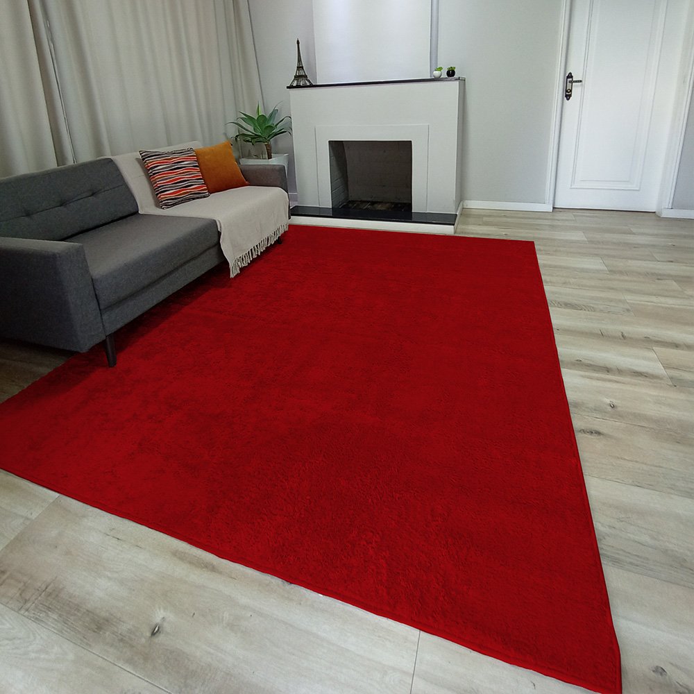 Tapete Macio Vermelho 2x2.50 Antiderrapante Inspira Comfort - 7