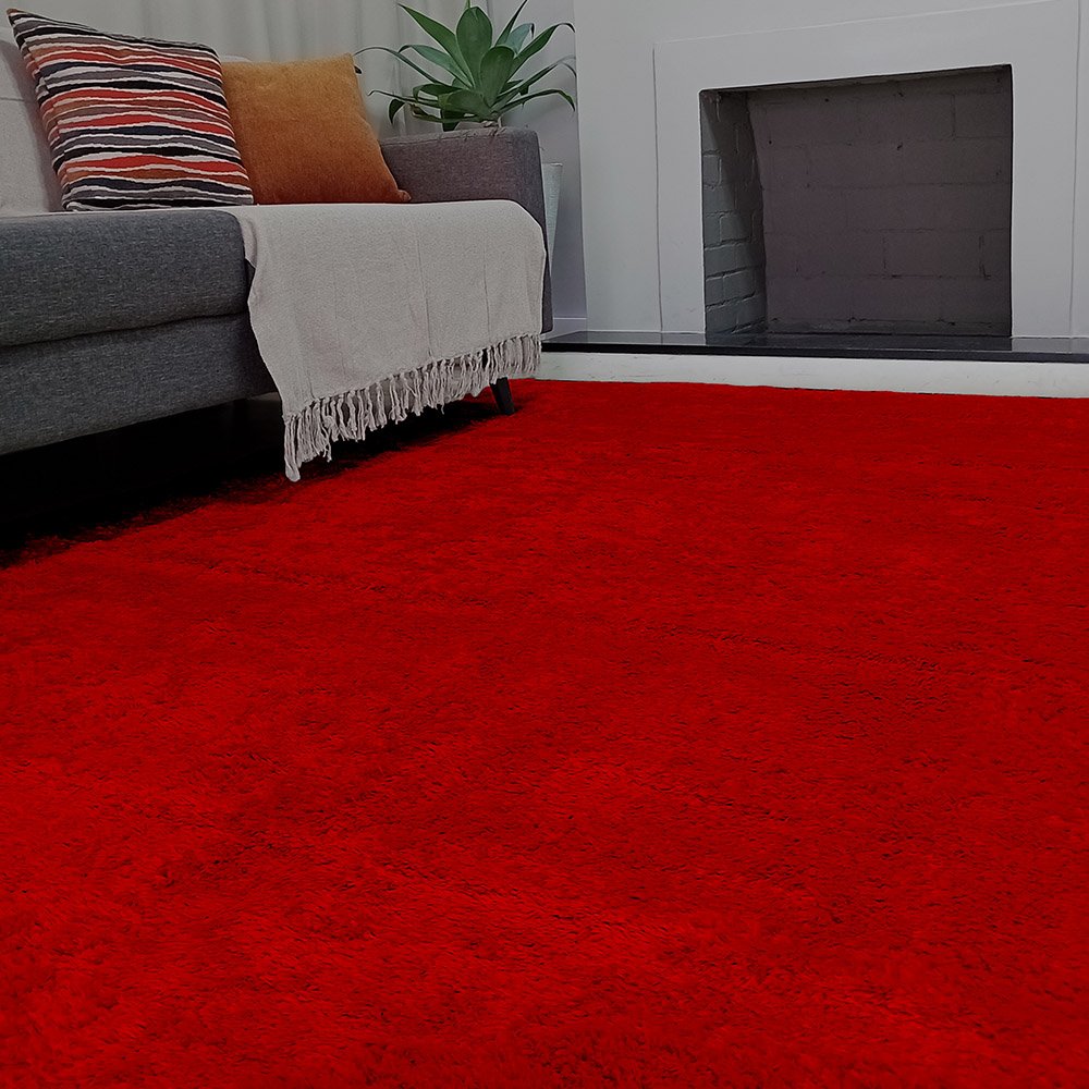 Tapete Macio Vermelho 2x2.50 Antiderrapante Inspira Comfort - 6