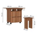 Ver imagem 3 de Mesa Tampo Dobravel 4 Bancos 80x80 Cm B10 Montana Novam