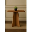 Ver imagem 3 de Conjunto Mesa de Jantar 90cm Quadrada em Madeira +4 Cadeiras Marcela Moderna Confortavel, Nude