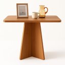 Ver imagem 4 de Conjunto Mesa de Jantar 90cm Quadrada em Madeira +4 Cadeiras Marcela Moderna Confortavel, Nude