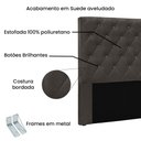 Ver imagem 5 de Cabeceira Dora Solteiro 90cm Estofada Fixação no Box Suede Cinza Loja Sheep