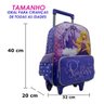 Kit Mochila Escolar Rodinha Menina Princesa Estojo Lancheira - Lilás - 4