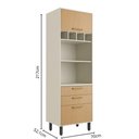 Ver imagem 2 de Armário Paneleiro 2 Portas 2 Gavetas e Nichos Bossa Nova