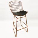 Ver imagem 2 de Banqueta BERTÓIA cobre assento preto altura 60cm - Poltronas do Sul
