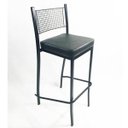 Ver imagem 3 de Kit 3 Banquetas EMPILHÁVEL Preta altura 65cm assento preto - Poltronas do Sul