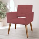 Ver imagem 2 de Poltrona Decorativa Camila Pés Palito Suede Bordô - DS Estofados