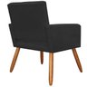 Poltrona Decorativa Camila Pés Palito Suede Preto - DS Estofados - 3
