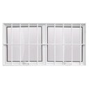 Ver imagem 2 de Vitrô Alumínio Branco Maxim Ar c/Grade 2 Seções Horizontal - 60x120