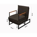 Ver imagem 5 de Poltrona Banco Papai Reclinável Puff Retrátil Versátil Moderno Extensão Bancada Premium Cor Marrom