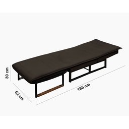 Poltrona Banco Papai Reclinável Puff Retrátil Versátil Moderno Extensão Bancada Premium Cor Marrom - 6