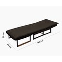 Ver imagem 6 de Poltrona Banco Papai Reclinável Puff Retrátil Versátil Moderno Extensão Bancada Premium Cor Marrom