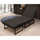 Ver imagem 3 de Poltrona Banco Papai Reclinável Puff Retrátil Versátil Moderno Extensão Bancada Premium Cor Marrom