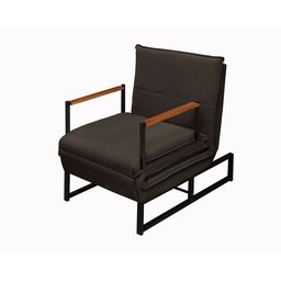 Poltrona Banco Papai Reclinável Puff Retrátil Versátil Moderno Extensão Bancada Premium Cor Marrom - 1