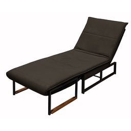 Poltrona Banco Papai Reclinável Puff Retrátil Versátil Moderno Extensão Bancada Premium Cor Marrom - 8