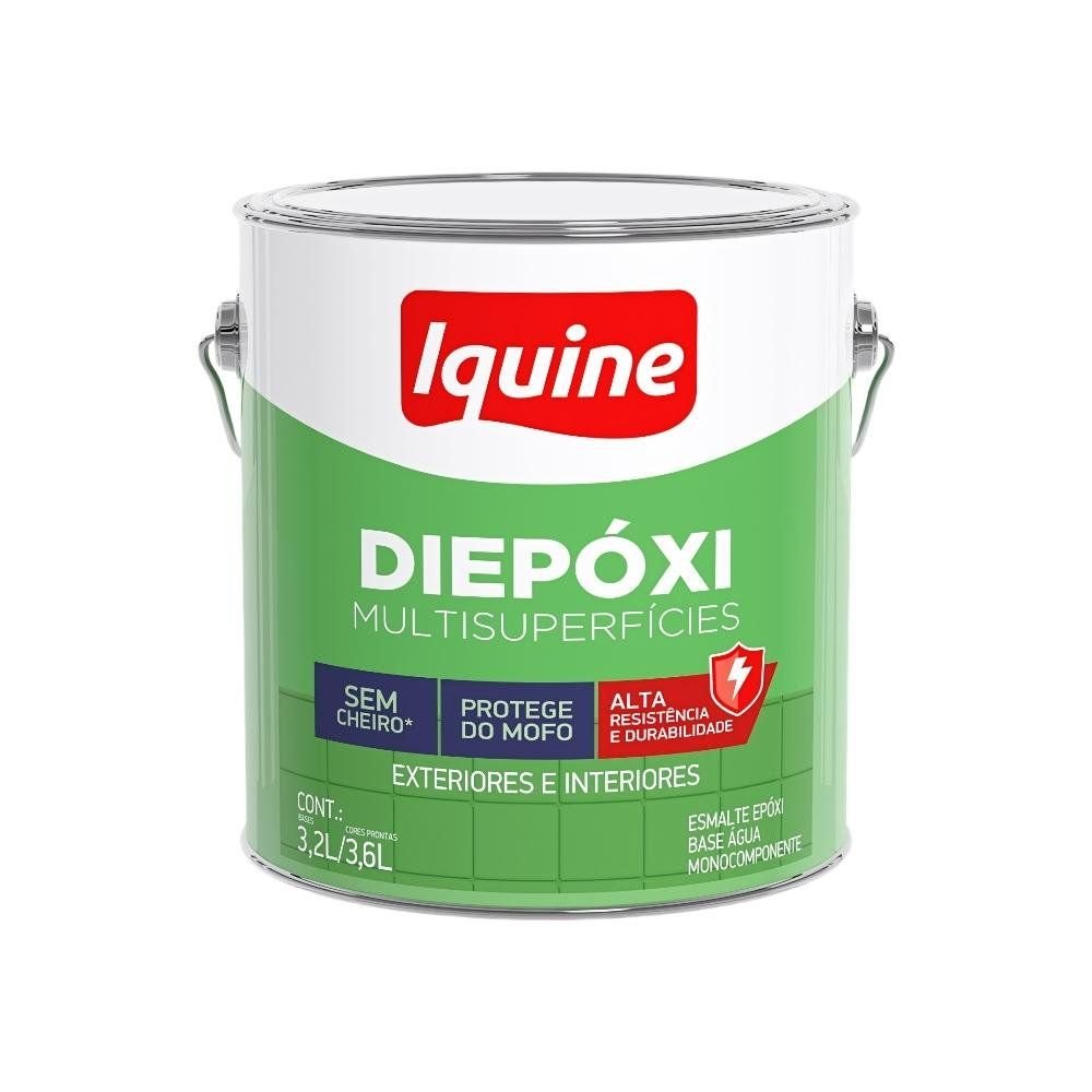 Tinta Epoxi Diepoxi Base Agua 900ml Branco Neve Iquine - 1