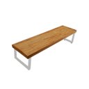 Ver imagem 3 de Conjunto Mesa Industrial Bernardo 2,20m Ferragem Branca com Banco Industrial Bernardo