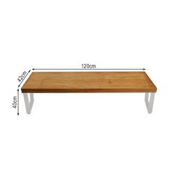 Conjunto Mesa Industrial Bernardo 1,20m Ferragem Branca com 2 Bancos Industrial Bernardo - 5