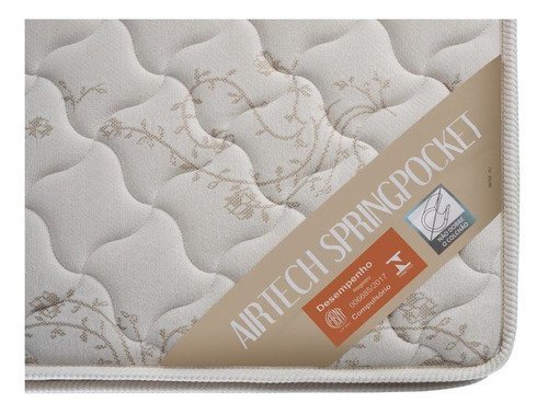 Colchão Queen Ortobom De Molas Physical Airtech Spring Pocket Bege - 158cm X 198cm X 30cm - 8