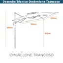 Ver imagem 4 de Ombrelone Lateral Trancoso Fratini 300 Cm Aluminio Fendi Capa Poliéster Base Lateral Plus Hdpe