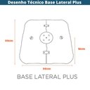 Ver imagem 5 de Ombrelone Lateral Trancoso Fratini 300 Cm Aluminio Fendi Capa Poliéster Base Lateral Plus Hdpe