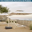 Ver imagem 6 de Ombrelone Lateral Trancoso Fratini 300 Cm Aluminio Fendi Capa Poliéster Base Lateral Plus Hdpe