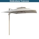 Ver imagem 2 de Ombrelone Lateral Trancoso Fratini 300 Cm Aluminio Fendi Capa Poliéster Base Lateral Plus Hdpe