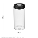 Ver imagem 4 de Pote Hermético de Borossilicato 1,5L Transparente 23x11x11cm Mantimentos Cozinha