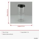 Ver imagem 3 de Pote Hermético de Borossilicato 1,5L Transparente 23x11x11cm Mantimentos Cozinha