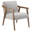 Ver imagem 2 de Kit 2 Poltronas Decorativa Flavia tecido linho cru madeira maciça - Poltronas do Sul