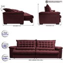 Ver imagem 2 de Sofá Retrátil e Reclinável 2,95m Molas Ensacadas Cama inBox Big Space com Bordado 3D Velusoft