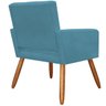 Poltrona Decorativa Camila Pés Palito Suede Azul Turquesa - DS Estofados - 3