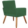 Poltrona Decorativa Camila Pés Palito Suede Verde - DS Estofados - 3