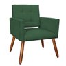 Poltrona Decorativa Camila Pés Palito Suede Verde - DS Estofados - 1