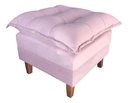 Ver imagem 2 de Poltrona de Amamentação Sofá Cama com Puff Veludo Rosa - Bz Home Decor