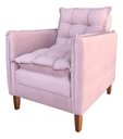 Ver imagem 1 de Poltrona de Amamentação Sofá Cama com Puff Veludo Rosa - Bz Home Decor