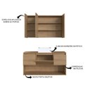 Ver imagem 5 de Conjunto Gabinete de Banheiro Suspenso 110cm com Espelheira e Cuba Lavinia Mel
