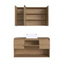 Ver imagem 4 de Conjunto Gabinete de Banheiro Suspenso 110cm com Espelheira e Cuba Lavinia Mel