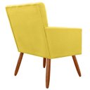 Ver imagem 2 de Poltrona Decorativa Cecilia Pés Palito Suede Amarelo - DS Estofados