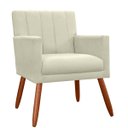 Ver imagem 1 de Poltrona Decorativa Cecilia Pés Palito Suede Bege - DS Estofados