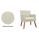 Ver imagem 4 de Poltrona Decorativa Cecilia Pés Palito Suede Bege - DS Estofados