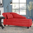 Ver imagem 2 de Recamier Diva França 1,40m Suede Vermelho - Inova Decor