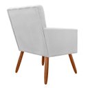 Ver imagem 2 de Poltrona Decorativa Cecilia Pés Palito Suede Branco - DS Estofados