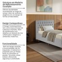 Ver imagem 5 de Cabeceira em Madeira Maciça Estofada com Botões Capitonê Solteiro Charlotte Espresso Móveis