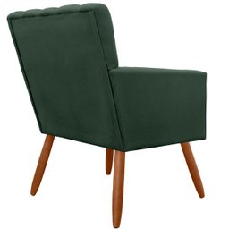 Poltrona Decorativa Cecilia Pés Palito Suede Verde - DS Estofados - 4