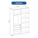 Ver imagem 3 de Guarda-Roupa Modulado 4 Portas Elegance Marrom/Niquel/Angelin
