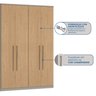 Guarda-roupa Modulado 4 Portas Elegance - 9