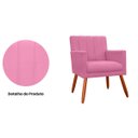 Ver imagem 4 de Poltrona Decorativa Cecilia Pés Palito Suede Rosa - DS Estofados