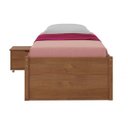 Ver imagem 5 de Cama Solteiro com 3 Gavetas e 1 Mesa de Cabeceira Charme Marrom/Amendoa